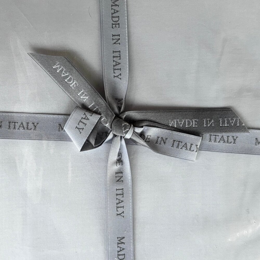 Tessitura Toscana Telerie KING SIZE Sheet Set Green Silk Cuff Percale Cotton - Picture 2 of 6